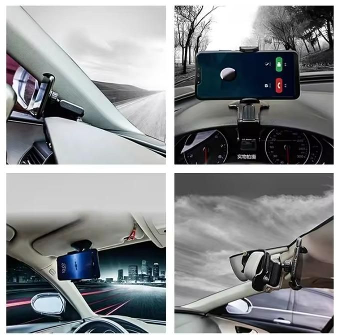 360° Rotating Car Dashboard Phone Holder | Universal Smartphone Clip Mount
